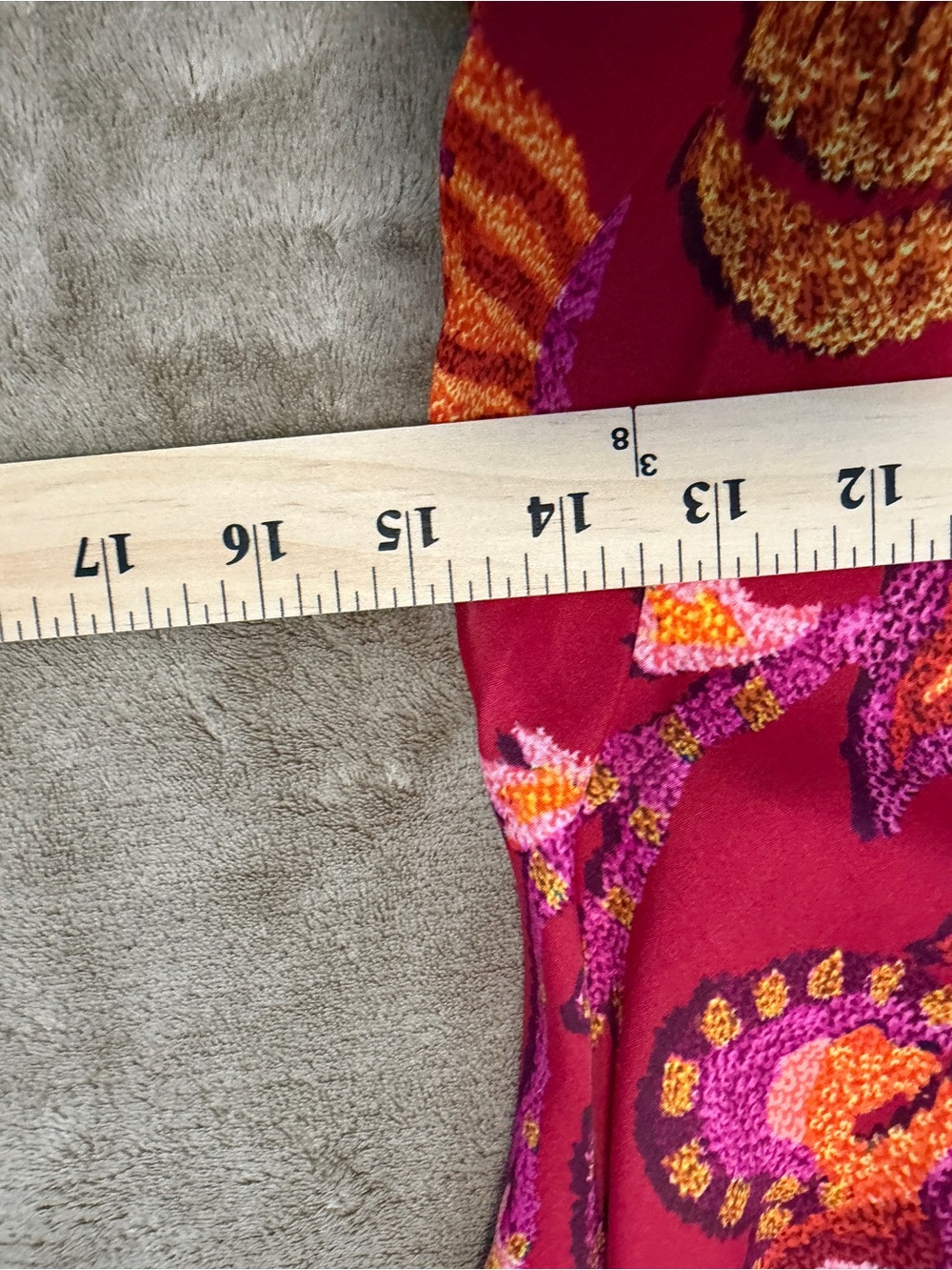 FARM Rio ResortWear Boho Wedding Guest TropicalSunset Floral SatinMaxi Dress SzS - Picture 10 of 11